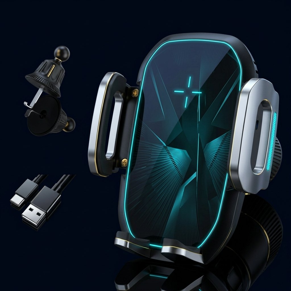 Soporte de Carga Inalámbrica Magnética para Auto 15W